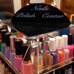 Here's the finished organized polish rack 