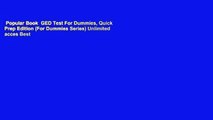 Popular Book  GED Test For Dummies, Quick Prep Edition (For Dummies Series) Unlimited acces Best