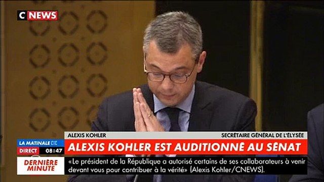 Affaire Benalla - Alexis Kohler: Il n'existe pas à l'Elysée de police parallèle (...) M. Benalla n'a jamais été en charge de la protection du Président