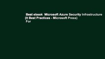 Best ebook  Microsoft Azure Security Infrastructure (It Best Practices - Microsoft Press)  For