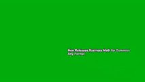 New Releases Business Math for Dummies  Any Format