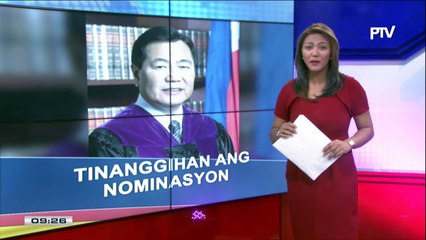 Acting CJ Carpio, tinanggihan ang nominasyon bilang punong mahistrado