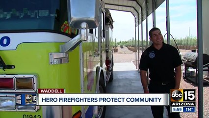 Firefighters recall helping protect crash victim and taking cover after suspect opened fire