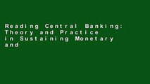 Reading Central Banking: Theory and Practice in Sustaining Monetary and Financial Stability (Wiley