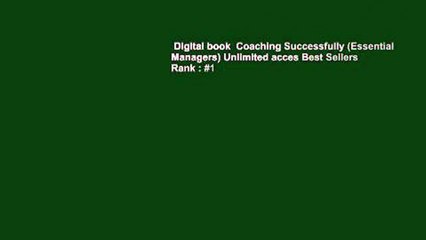 Digital book  Coaching Successfully (Essential Managers) Unlimited acces Best Sellers Rank : #1