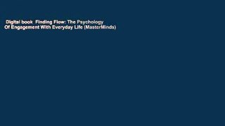 Digital book  Finding Flow: The Psychology Of Engagement With Everyday Life (MasterMinds)