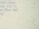 8 Pc Modern Hampton Comforter Set Black  Burgundy Red BED in a BAG  Queen Size Bedding
