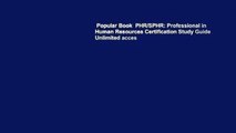Popular Book  PHR/SPHR: Professional in Human Resources Certification Study Guide Unlimited acces