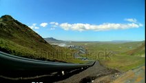 Time-lapse clouds over geothermal power plant