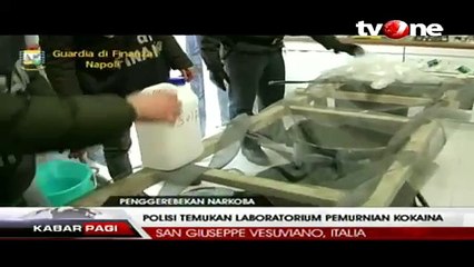 Polisi Gerebek Laboratorium Pemurnian Kokaina di Italia
