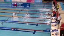 Lisette Teunissen wint goud op 50 meter rugslag tijdens IPC WK zwemmen