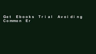 Get Ebooks Trial Avoiding Common Errors in the Emergency Department For Ipad