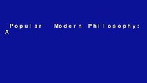 Popular  Modern Philosophy: An Anthology of Primary Sources  E-book