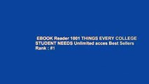EBOOK Reader 1001 THINGS EVERY COLLEGE STUDENT NEEDS Unlimited acces Best Sellers Rank : #1