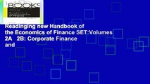 Readinging new Handbook of the Economics of Finance SET:Volumes 2A   2B: Corporate Finance and
