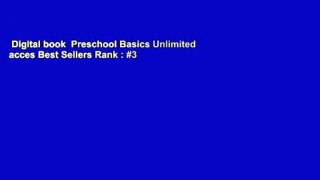 Digital book  Preschool Basics Unlimited acces Best Sellers Rank : #3