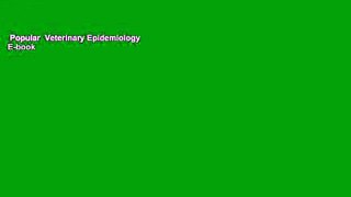 Popular  Veterinary Epidemiology  E-book