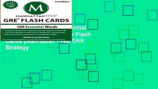 Popular Book  500 Essential Words: GRE Vocabulary Flash Cards (Manhattan Prep GRE Strategy
