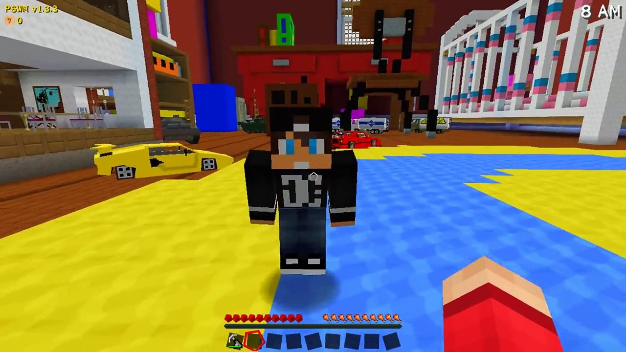 Minecraft Toys #7 - EPIC PARTY AT THE BARBIE DOLL HOUSE MANSION!!