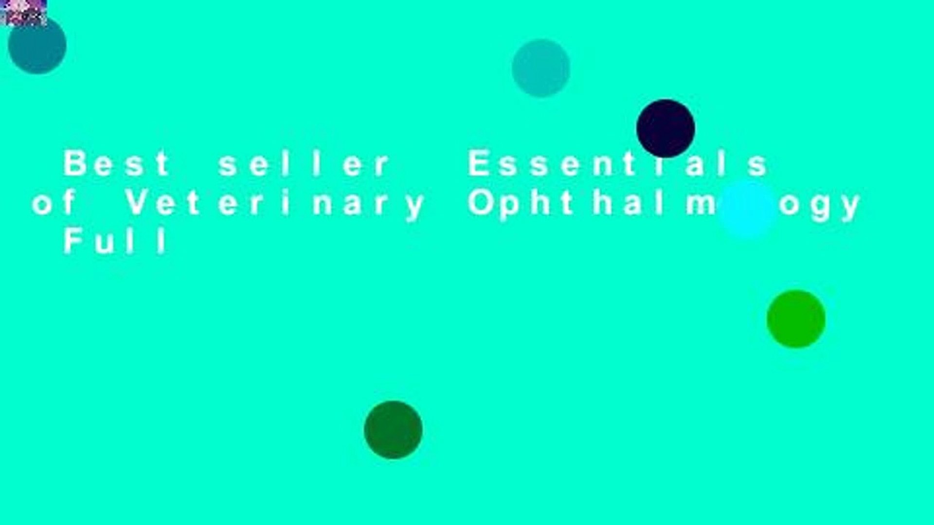 ⁣Best seller  Essentials of Veterinary Ophthalmology  Full