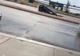 Sinkhole Swallows Car in Sheridan, Colorado