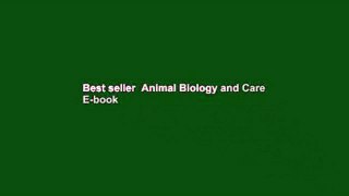 Best seller  Animal Biology and Care  E-book