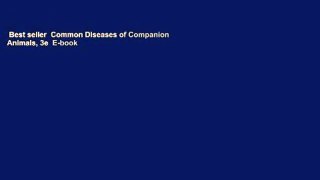 Best seller  Common Diseases of Companion Animals, 3e  E-book