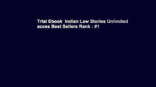 Trial Ebook  Indian Law Stories Unlimited acces Best Sellers Rank : #1