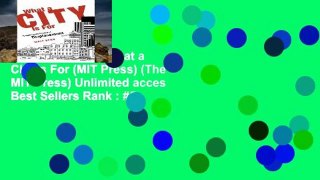 EBOOK Reader What a City Is For (MIT Press) (The MIT Press) Unlimited acces Best Sellers Rank : #5