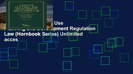 Popular Book  Land Use Planning and Development Regulation Law (Hornbook Series) Unlimited acces