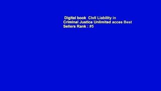 Digital book  Civil Liability in Criminal Justice Unlimited acces Best Sellers Rank : #5