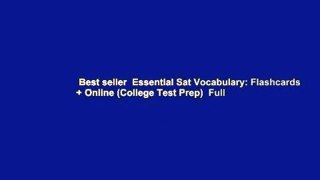 Best seller  Essential Sat Vocabulary: Flashcards + Online (College Test Prep)  Full