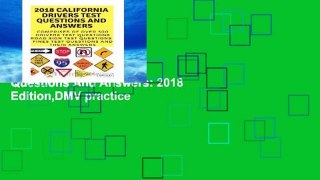 Best seller  2018  California Drivers Test Questions And Answers: 2018 Edition,DMV practice
