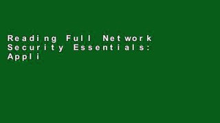Reading Full Network Security Essentials: Applications and Standards For Ipad