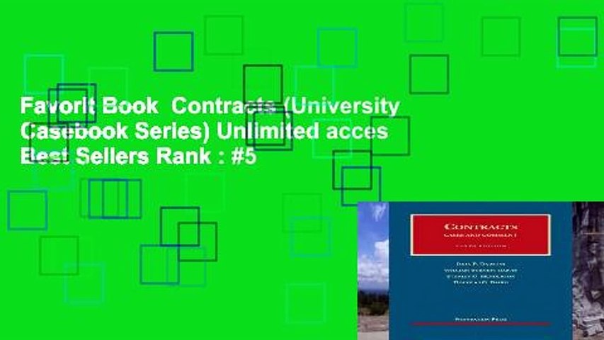 Favorit Book  Contracts (University Casebook Series) Unlimited acces Best Sellers Rank : #5