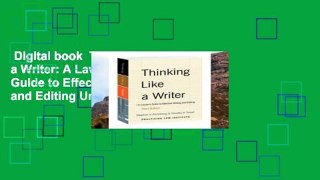 Digital book  Thinking Like a Writer: A Lawyer s Guide to Effective Writing and Editing Unlimited