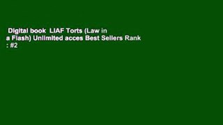 Digital book  LIAF Torts (Law in a Flash) Unlimited acces Best Sellers Rank : #2