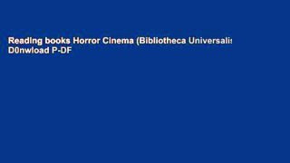 Reading books Horror Cinema (Bibliotheca Universalis) D0nwload P-DF