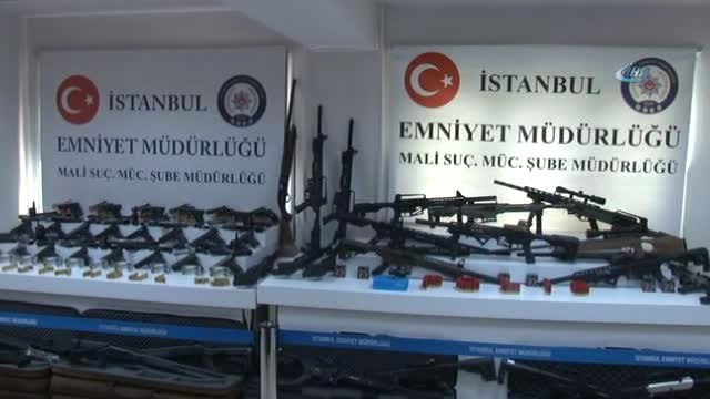 Adnan Oktar Grubuna Gerçekleştirilen Operasyonda Ele Geçirilen Silahlar Görüntülendi