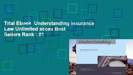 Trial Ebook  Understanding Insurance Law Unlimited acces Best Sellers Rank : #1