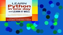 About For Books  Learn Python in One Day and Learn It Well: Python for Beginners with Hands-on