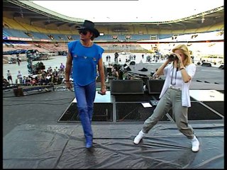 Johnny Hallyday - entretien avec David + répétitions Parc des Princes - 1993