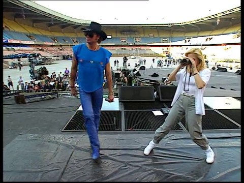 Johnny Hallyday - entretien avec David + répétitions Parc des Princes - 1993
