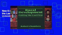 New E-Book Rural Development: Putting the Last First (World Development) Unlimited