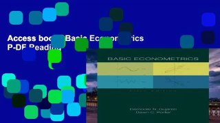 Access books Basic Econometrics P-DF Reading