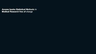 Access books Statistical Methods in Medical Research free of charge