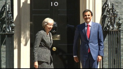 Qatar's emir in London for talks with British prime minister