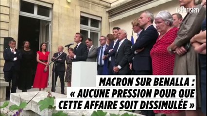 Macron sur Benalla : « Aucune pression pour que cette affaire soit dissimulée »
