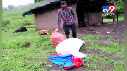 Incessant rain turned Dang villages into river, people cross risky rivers to reach destinations