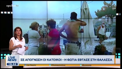 Έφτασε στη θάλασσα η φωτιά στην Κινέτα
